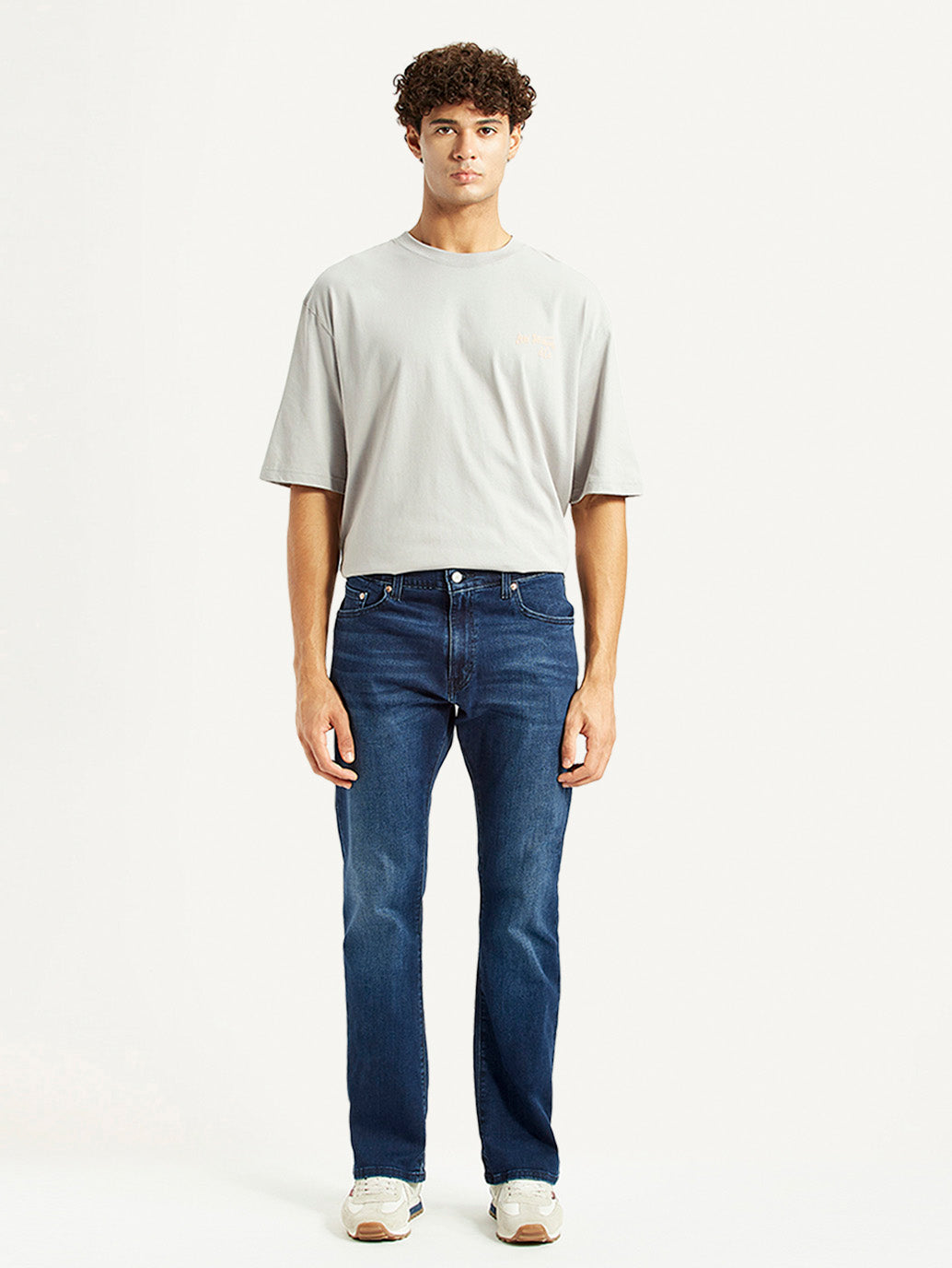 Men's 517 Blue Bootcut Fit Mid Rise Jeans - Front View