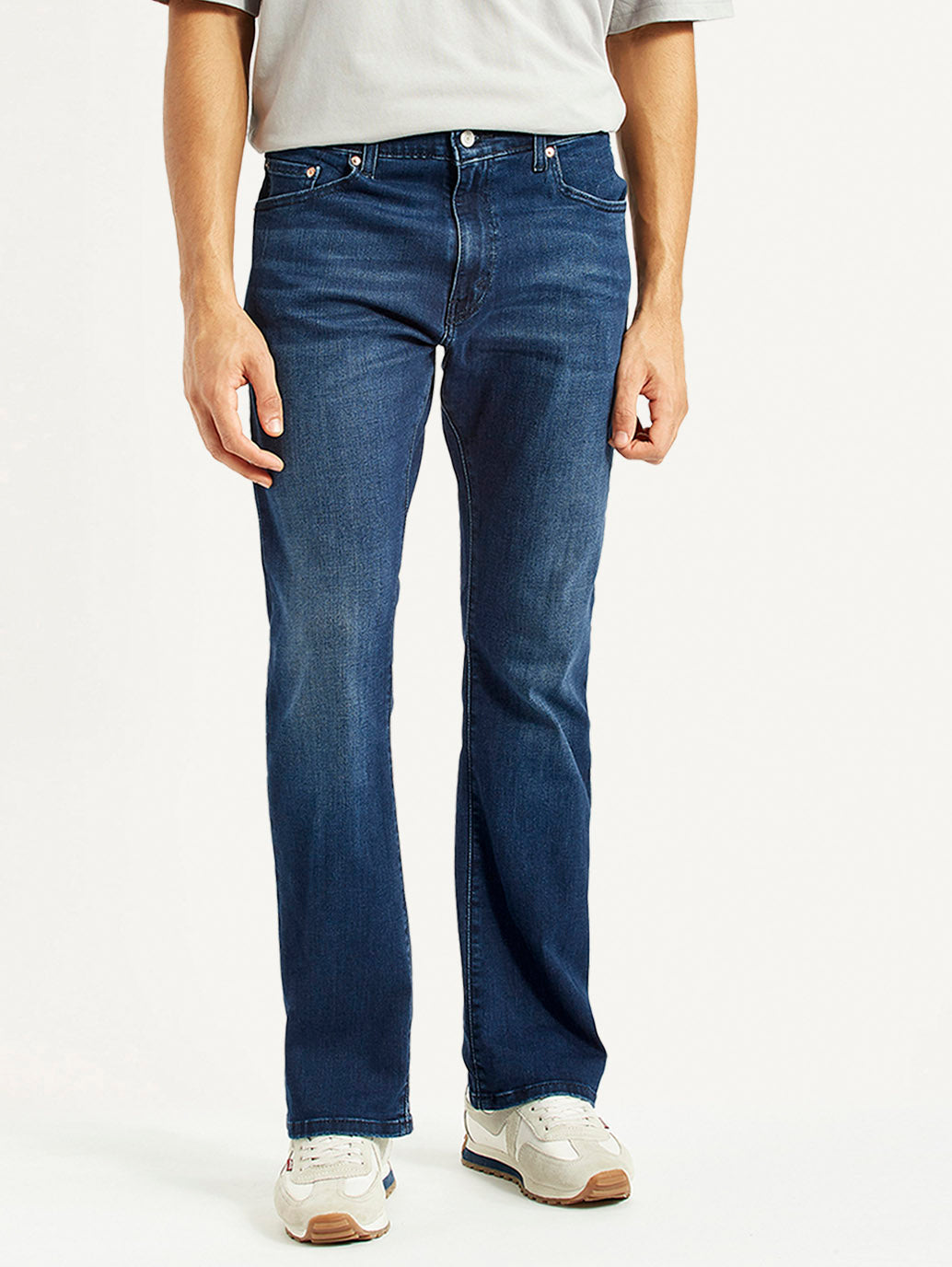 Men's 517 Blue Bootcut Fit Mid Rise Jeans - Front View