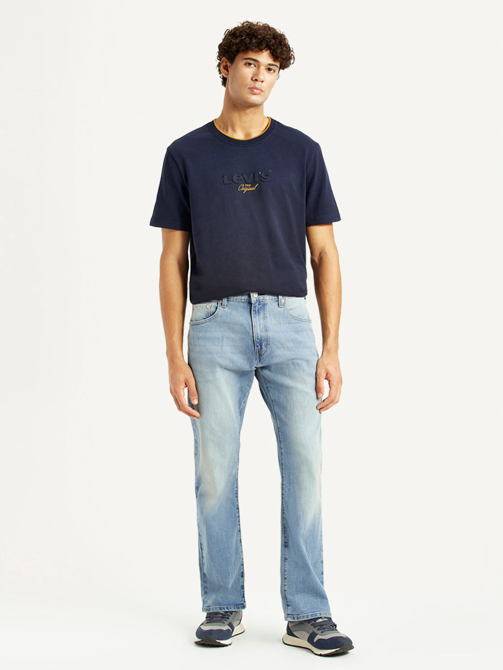 Men's 517 Light Blue Bootcut Fit Mid Rise Jeans - Front View