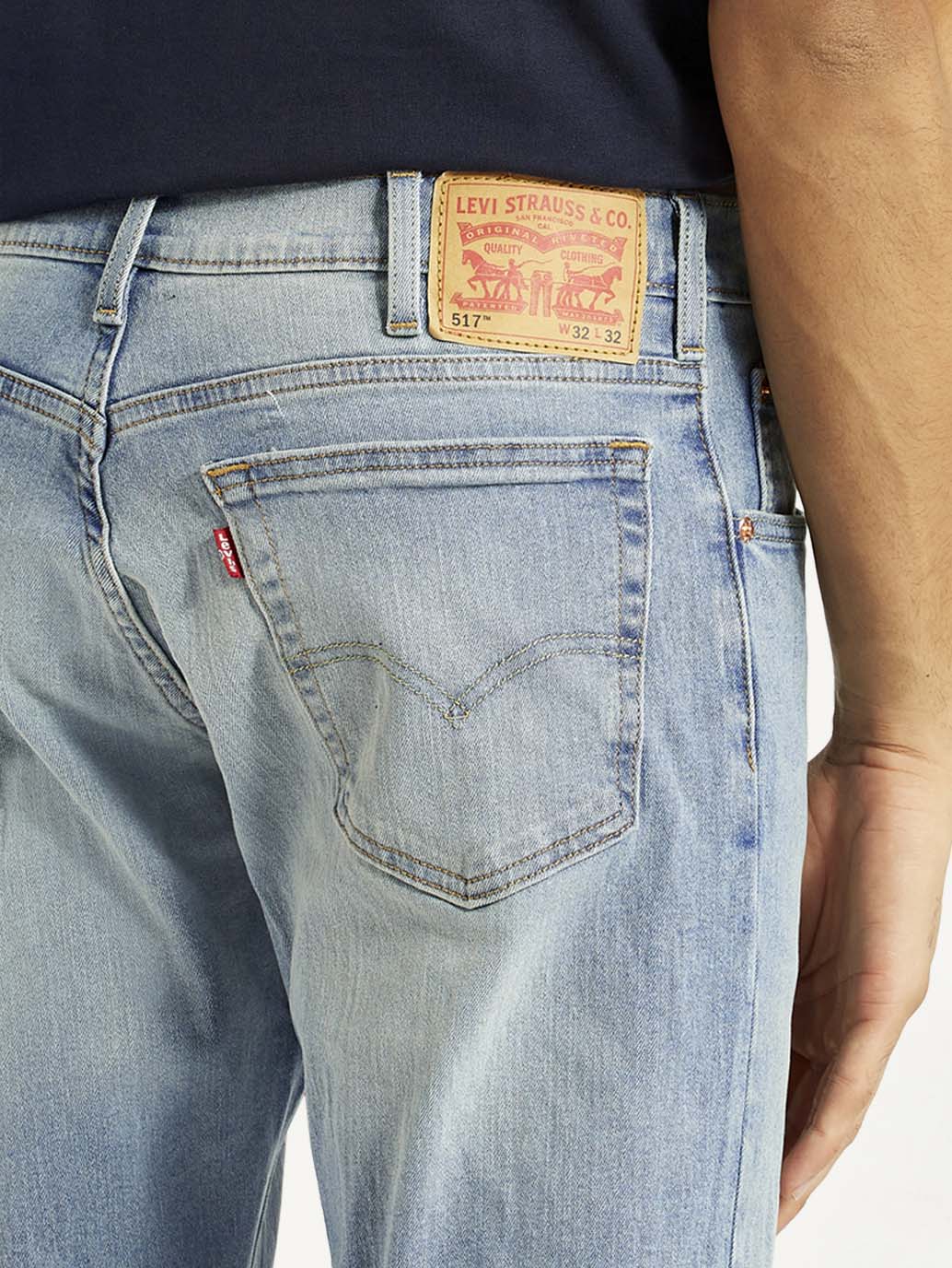 Men's 517 Light Blue Bootcut Fit Mid Rise Jeans - Detail View