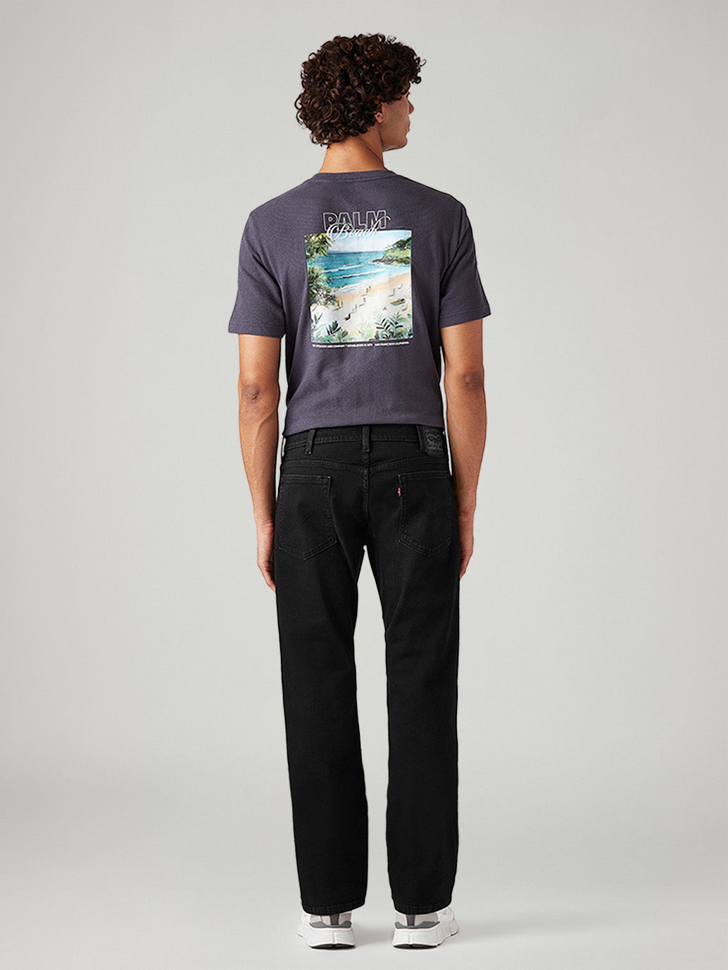 Men's 517 Black Bootcut Fit Mid Rise Jeans - Back View