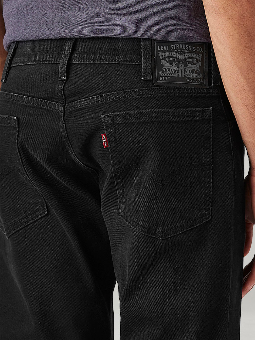 Men's 517 Black Bootcut Fit Mid Rise Jeans - 20 View
