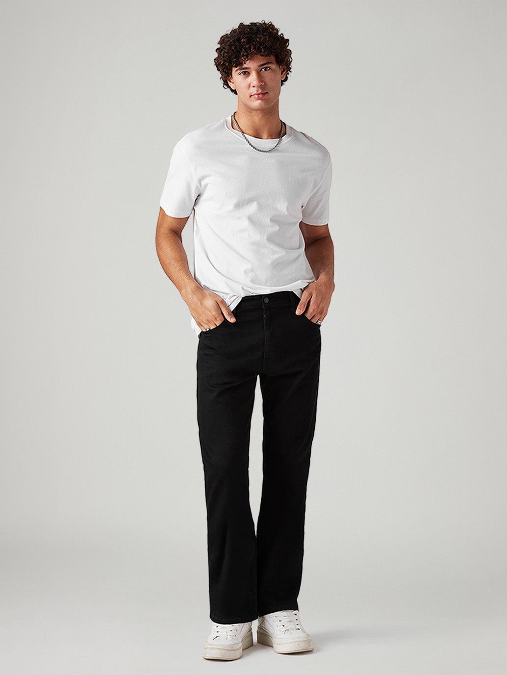 Men's 517 Black Bootcut Fit Mid Rise Jeans - Styleshot View