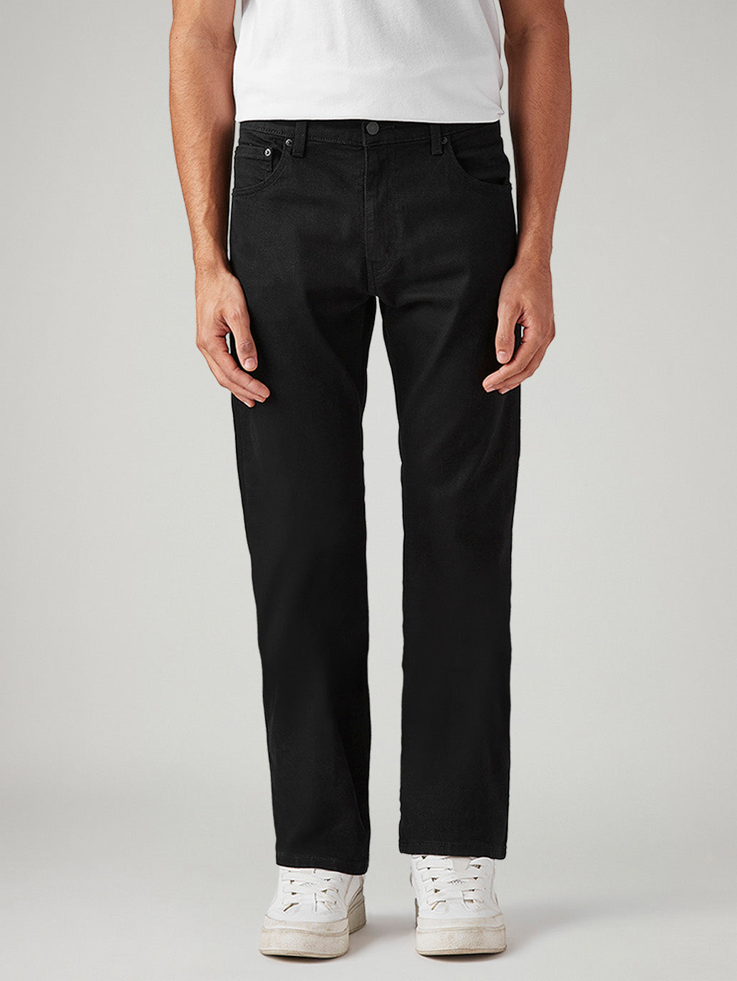 Men's 517 Black Bootcut Fit Mid Rise Jeans - Front View