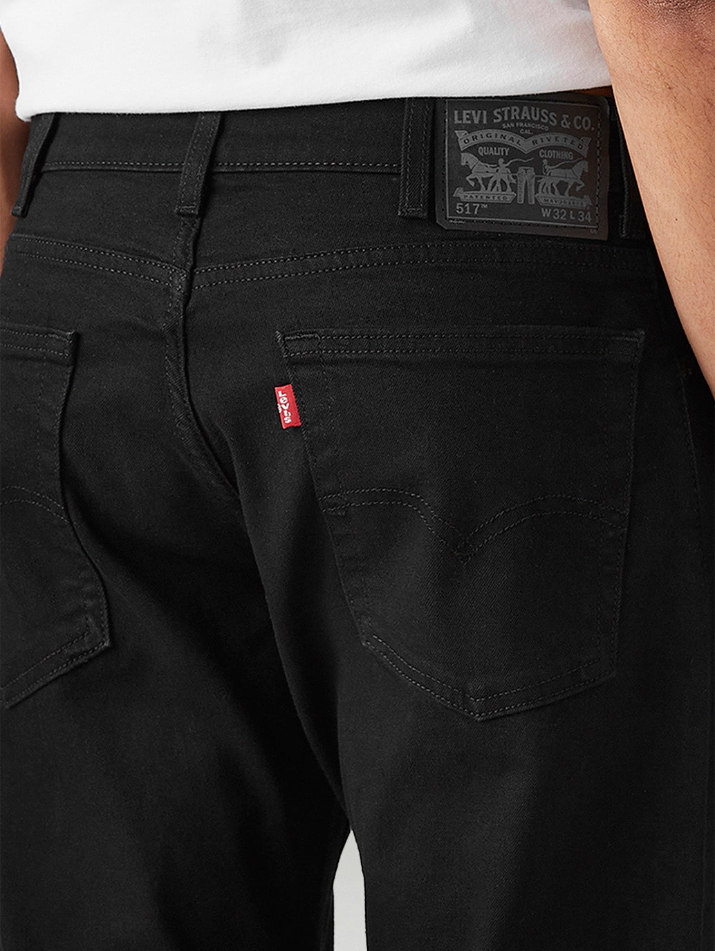 Men's 517 Black Bootcut Fit Mid Rise Jeans - 20 View