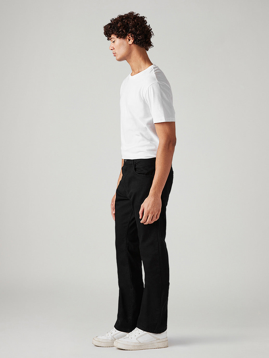 Men's 517 Black Bootcut Fit Mid Rise Jeans - Side View