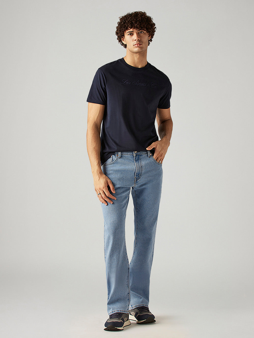 Men's 517 Light Blue Bootcut Fit Mid Rise Jeans