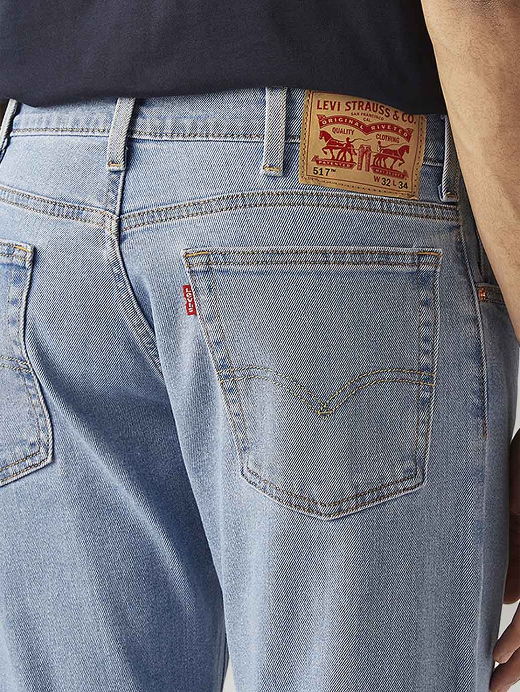Men's 517 Light Blue Bootcut Fit Mid Rise Jeans - Detail View