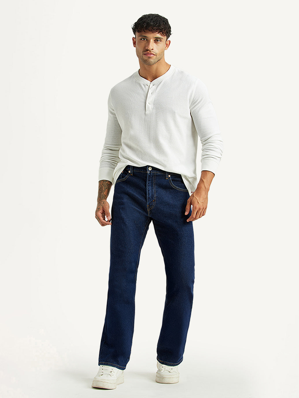 Men's 517 Dark Blue Bootcut Mid Rise Jeans