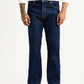 Men's 517 Dark Blue Bootcut Mid Rise Jeans - Front View