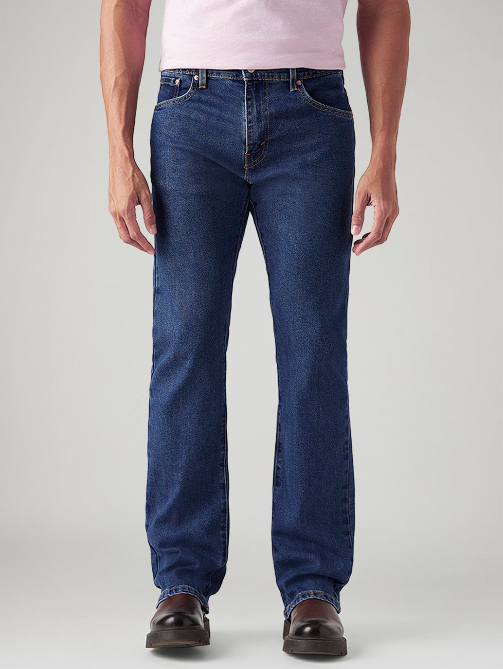Men's 517 Blue Bootcut Fit Mid Rise Jeans - Front View