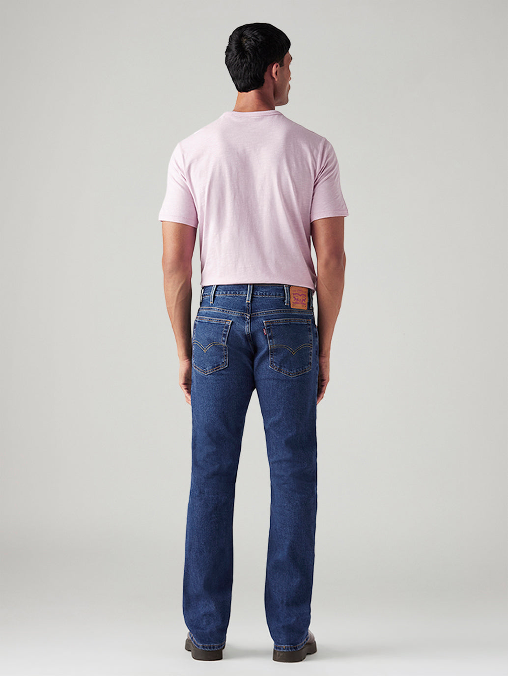 Men's 517 Blue Bootcut Fit Mid Rise Jeans - Back View