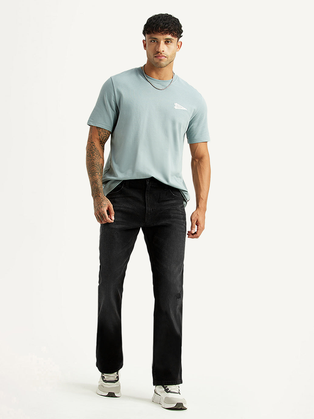 Men's 527 Black Bootcut Mid Rise Jeans - Styleshot View