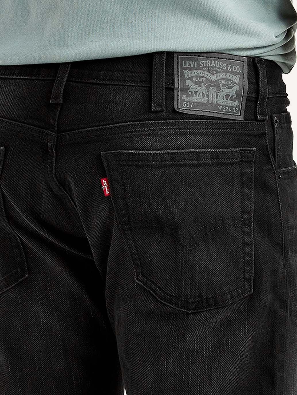 Men's 527 Black Bootcut Mid Rise Jeans - Detail View