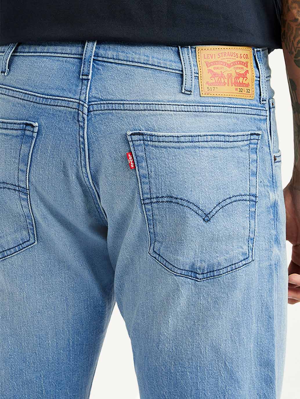 Men's 517 Light Blue Bootcut Mid Rise Jeans - Detail View