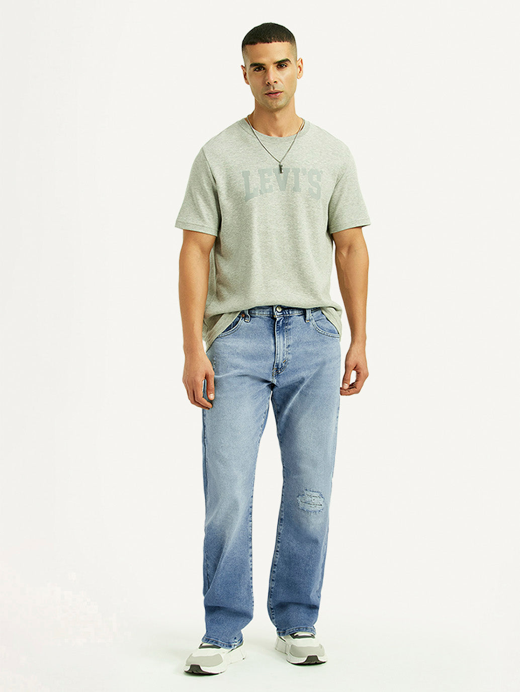 Men's 517 Light Blue Bootcut Fit Mid Rise Jeans - Styleshot View