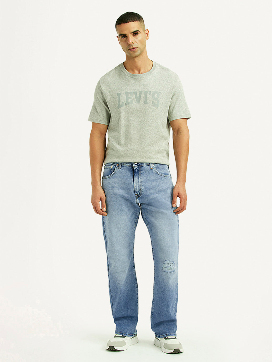 Men's 517 Light Blue Bootcut Fit Mid Rise Jeans - Front View