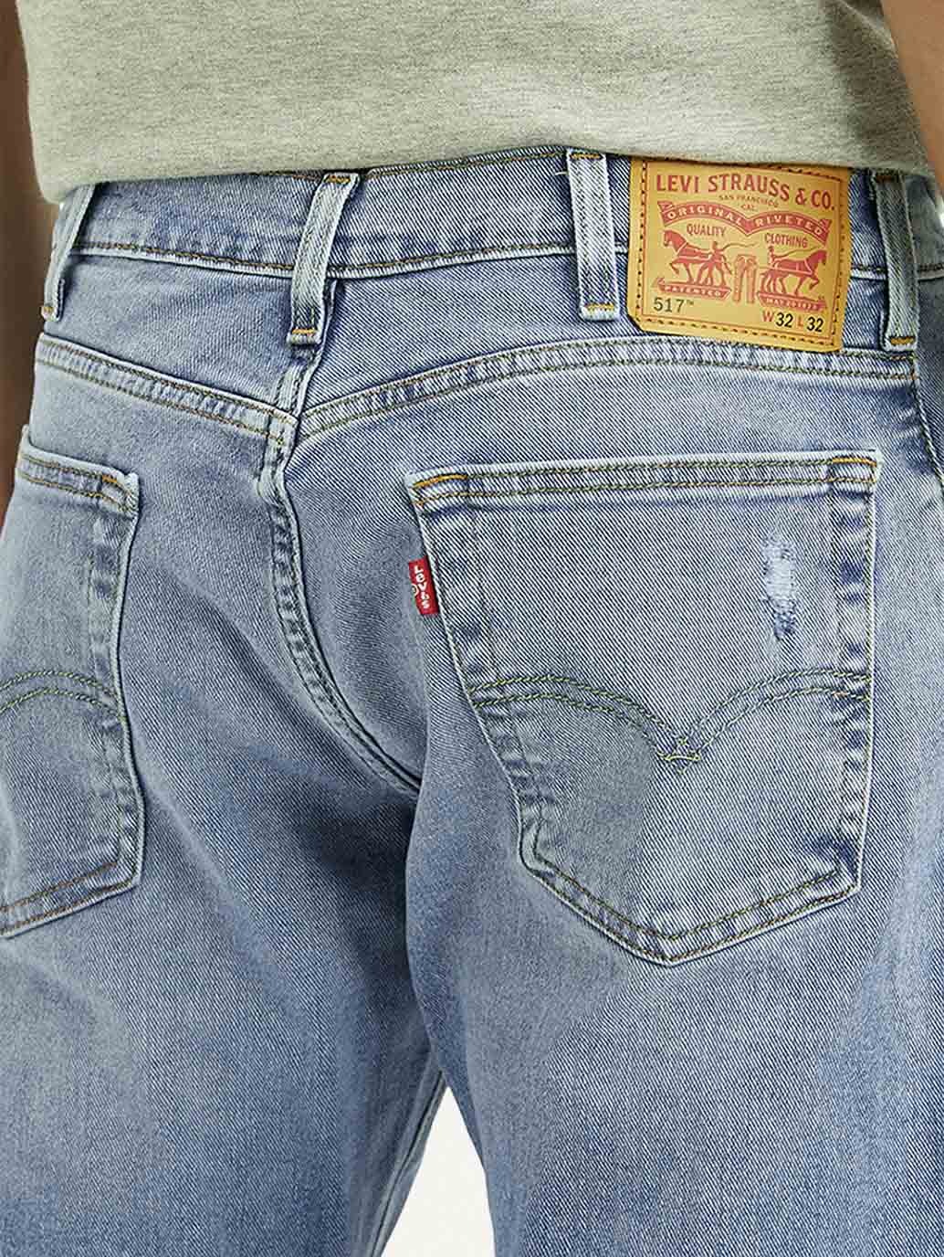 Men's 517 Light Blue Bootcut Fit Mid Rise Jeans - Detail View