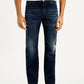 Men's 517 Dark Blue Bootcut Fit Mid Rise Selvedge Jeans - Front View