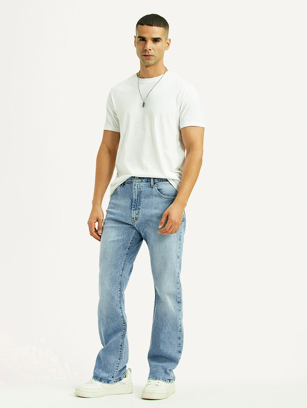 Men's 517 Light Blue Bootcut Fit Mid Rise Jeans