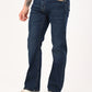 Men's 517 Dark Blue Bootcut Fit Mid Rise Jeans - jpg View