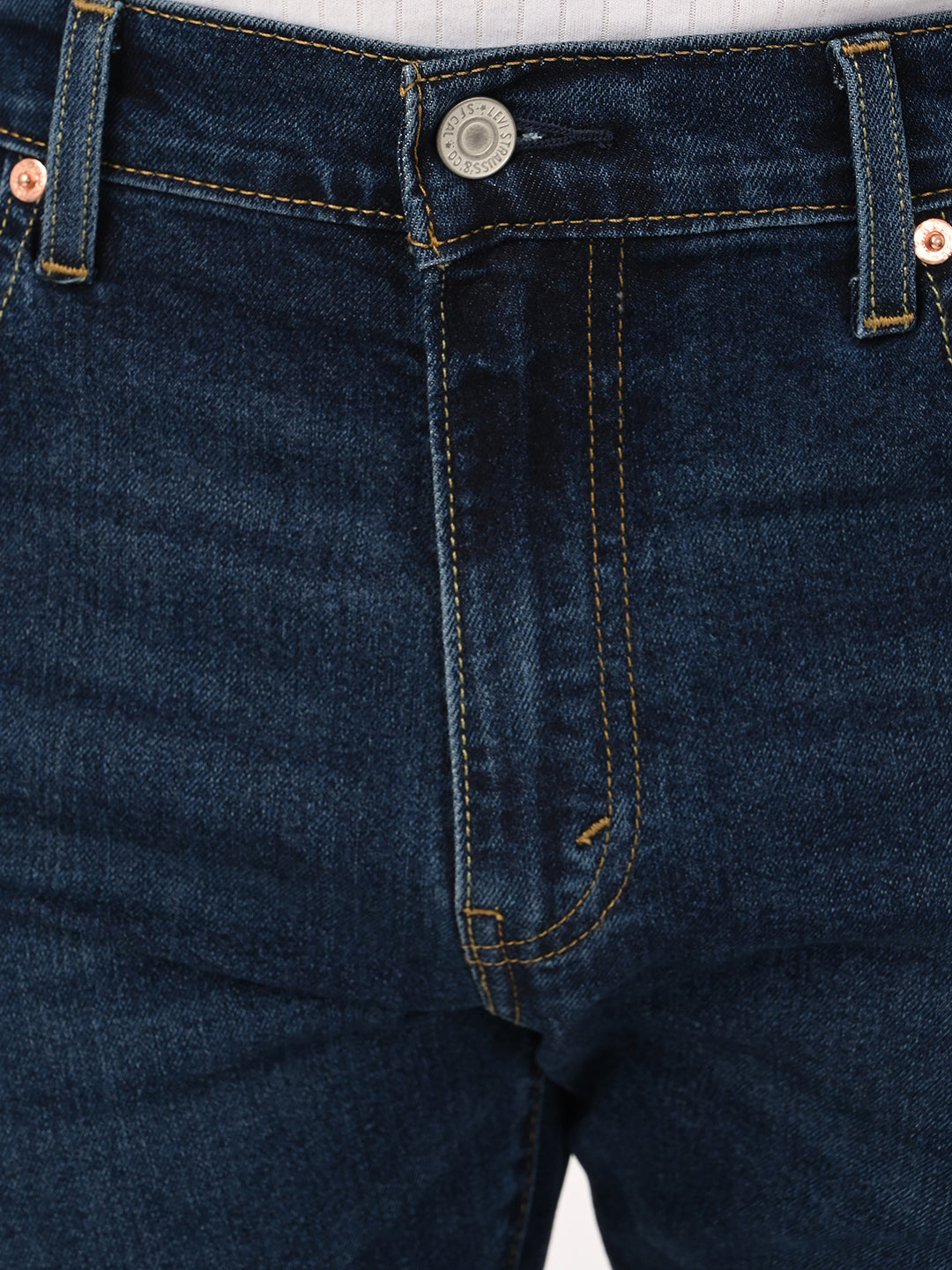 Men's 517 Dark Blue Bootcut Fit Mid Rise Jeans - detail View