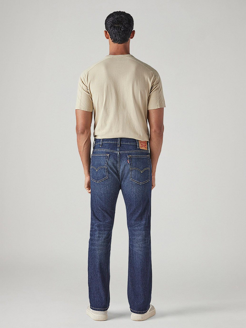 Men's 517 Dark Indigo Bootcut Fit Mid Rise Kooltex Jeans - Back View