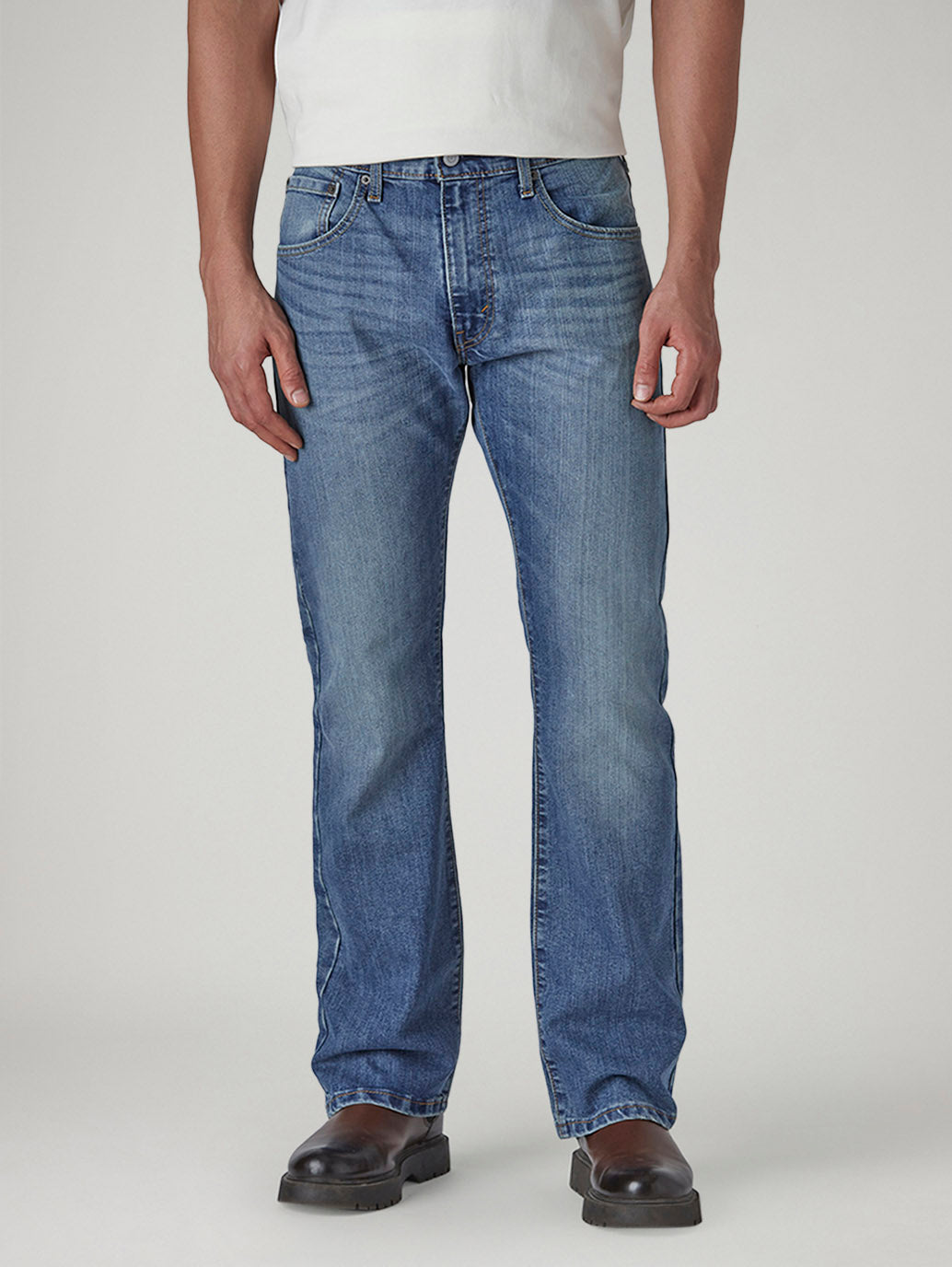 Men's 517 Blue Bootcut Fit Mid Rise Kooltex Jeans - Front View