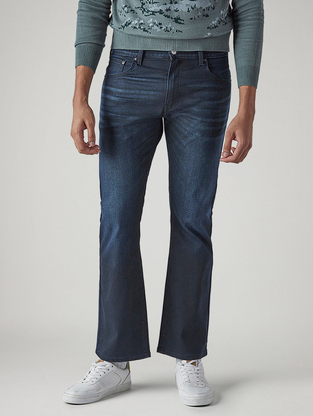 Men's 517 Dark Indigo Bootcut Fit Mid Rise Jeans - Front View