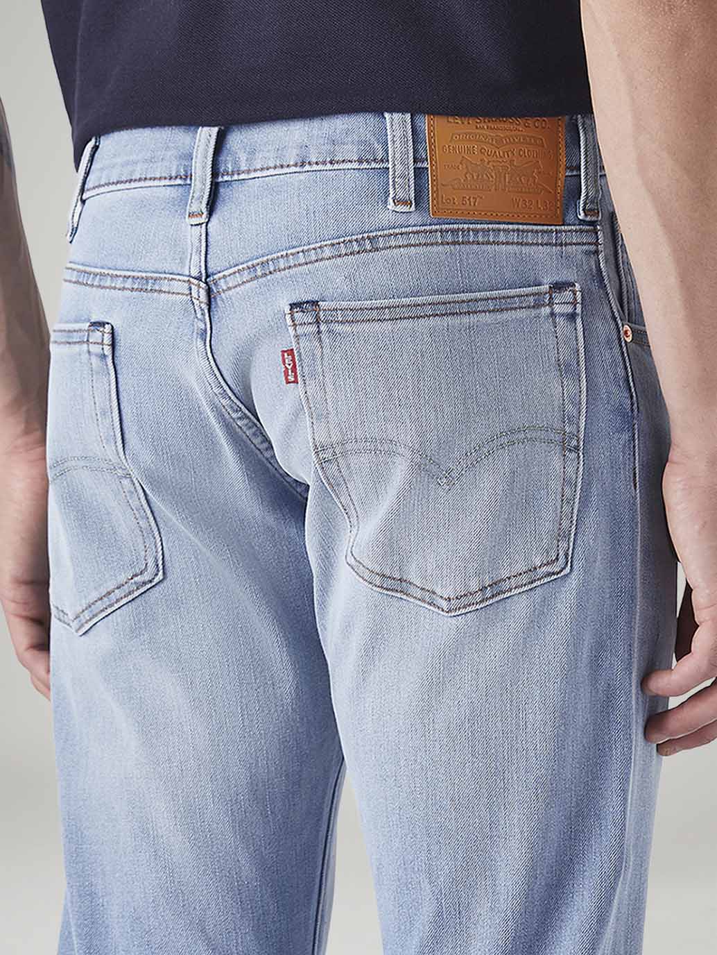 Men's 517 Light Blue Bootcut Fit Mid Rise Hyper Stretch Jeans - 20 View