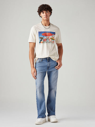 Men's 517 Light Blue Bootcut Fit Mid Rise Jeans-image-10