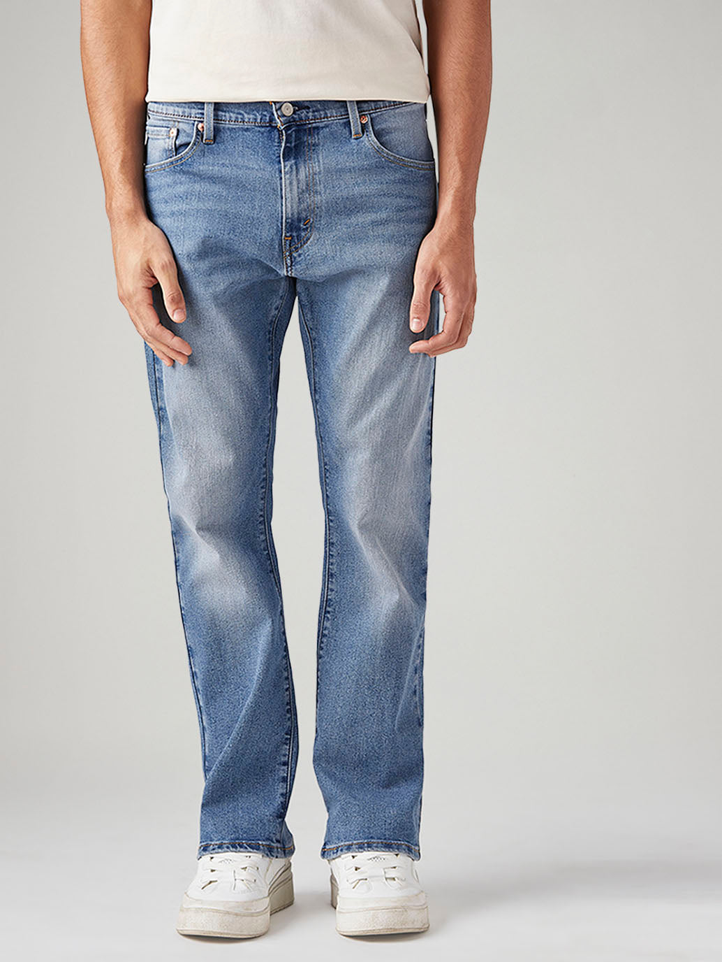 Men's 517 Light Blue Bootcut Fit Mid Rise Jeans - Front View
