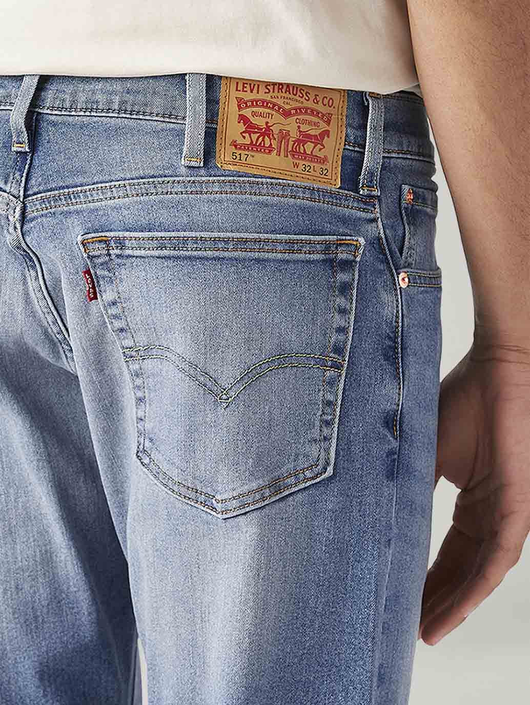 Men's 517 Light Blue Bootcut Fit Mid Rise Jeans - Detail View
