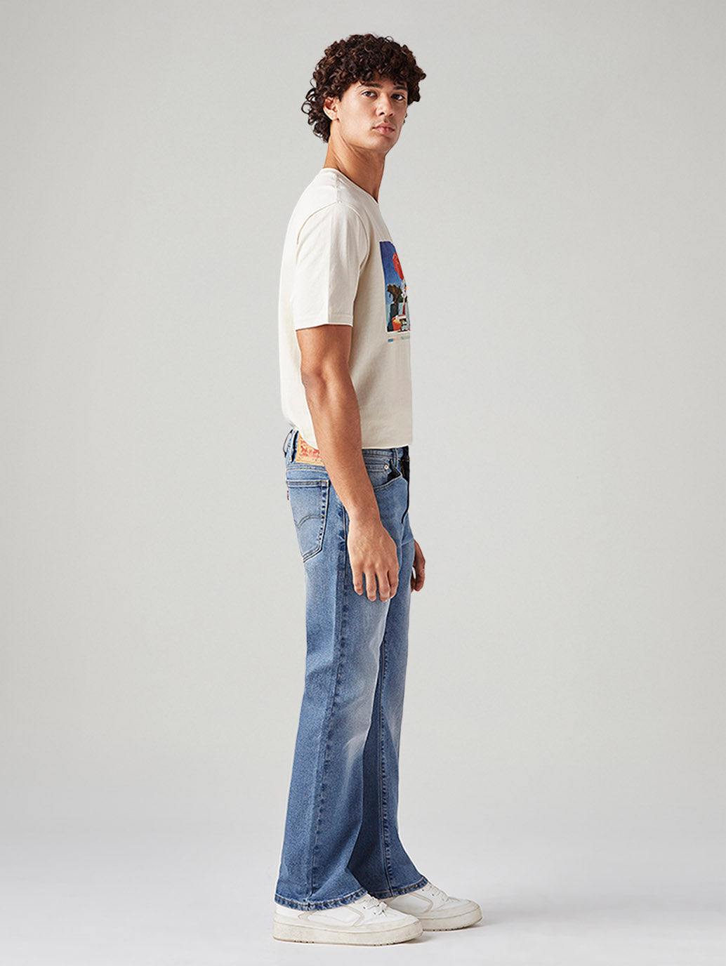Men's 517 Light Blue Bootcut Fit Mid Rise Jeans - Side View