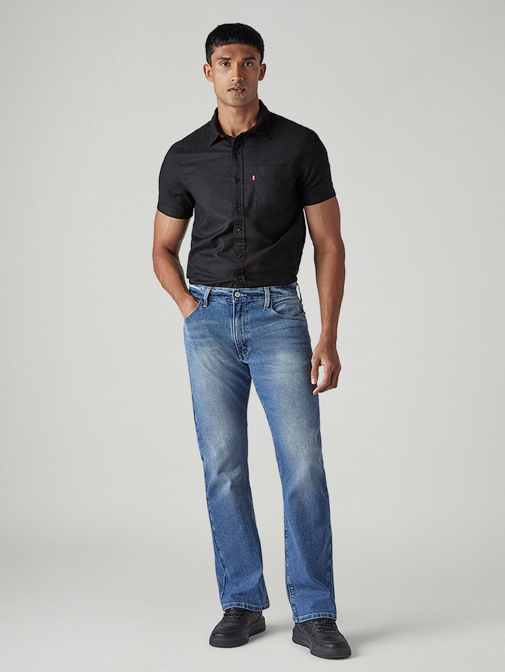 Men's 517 Med Indigo Bootcut Fit Mid Rise Jeans - Front View