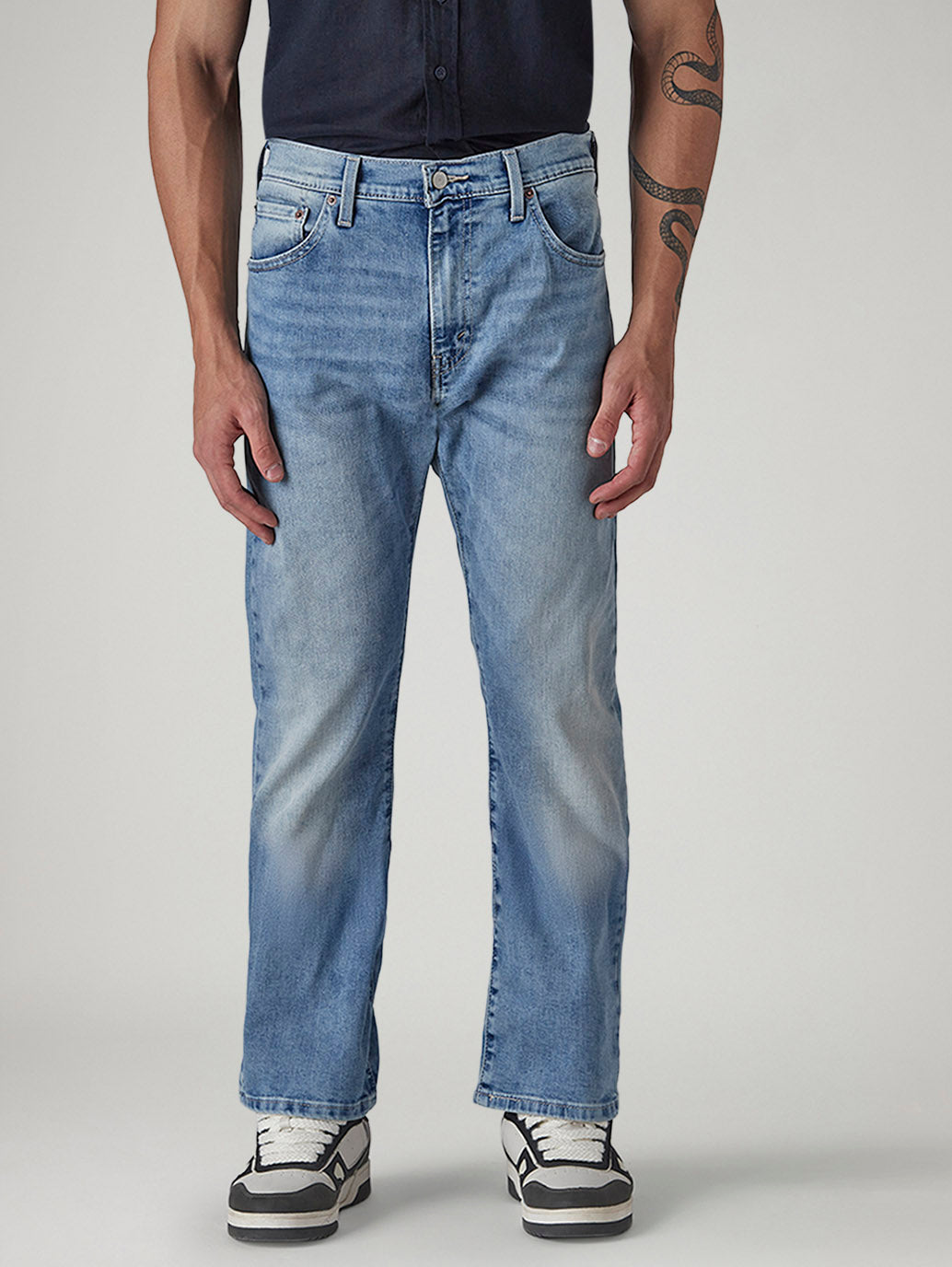 Men's 517 Light Blue Bootcut Fit Mid Rise Jeans - Front View