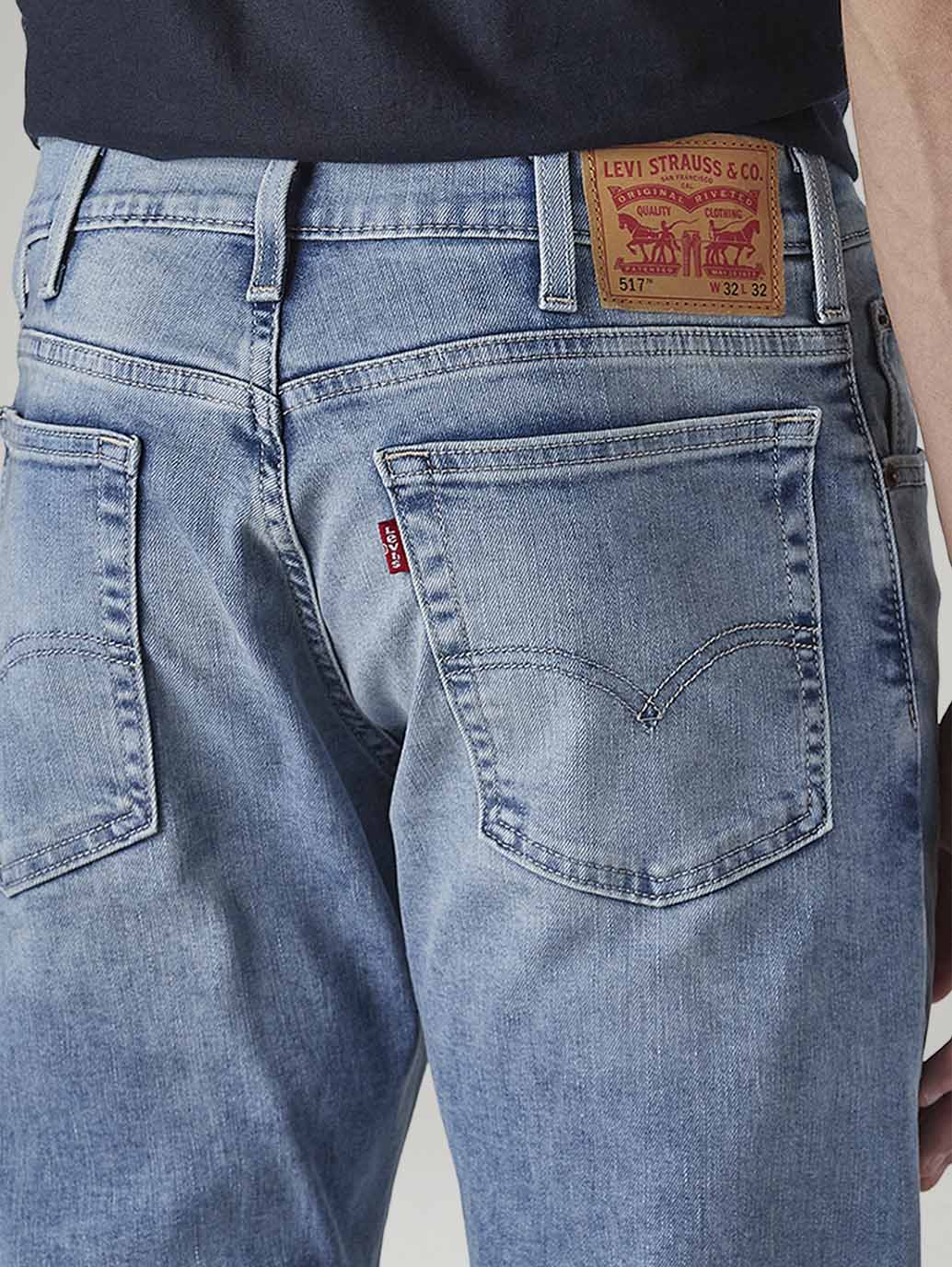 Men's 517 Light Blue Bootcut Fit Mid Rise Jeans - Detail View