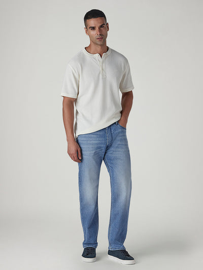 Men's 517 Light Indigo Bootcut Fit Mid Rise Kooltex Jeans-image-24