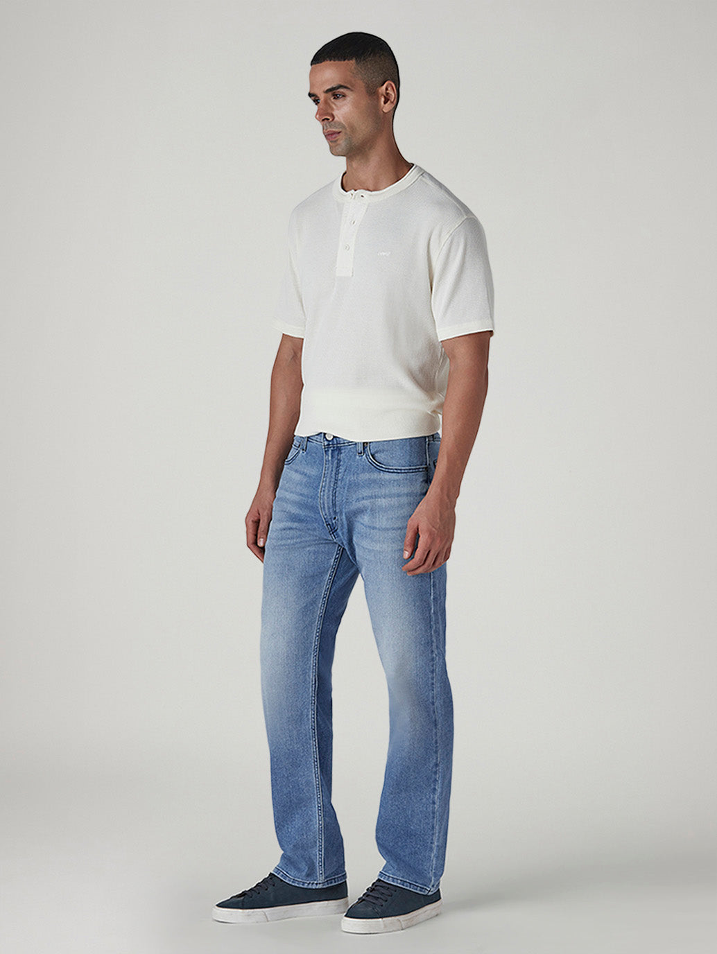 Men's 517 Light Indigo Bootcut Fit Mid Rise Kooltex Jeans - Side View