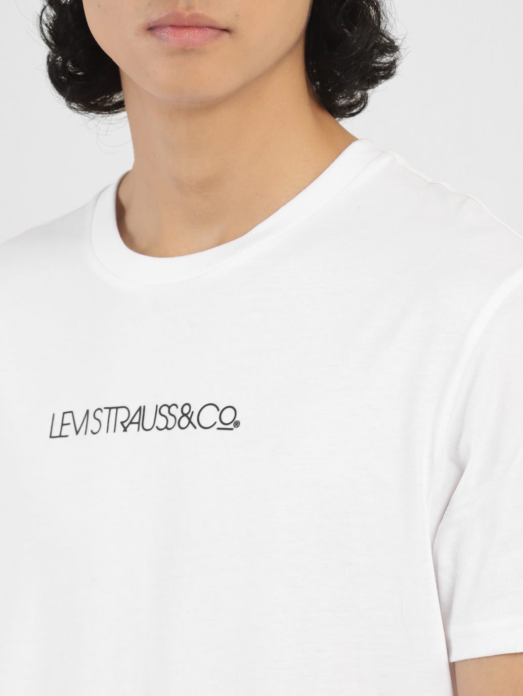 Men's Brand Logo Crew Neck T-shirt White – Levis India Store