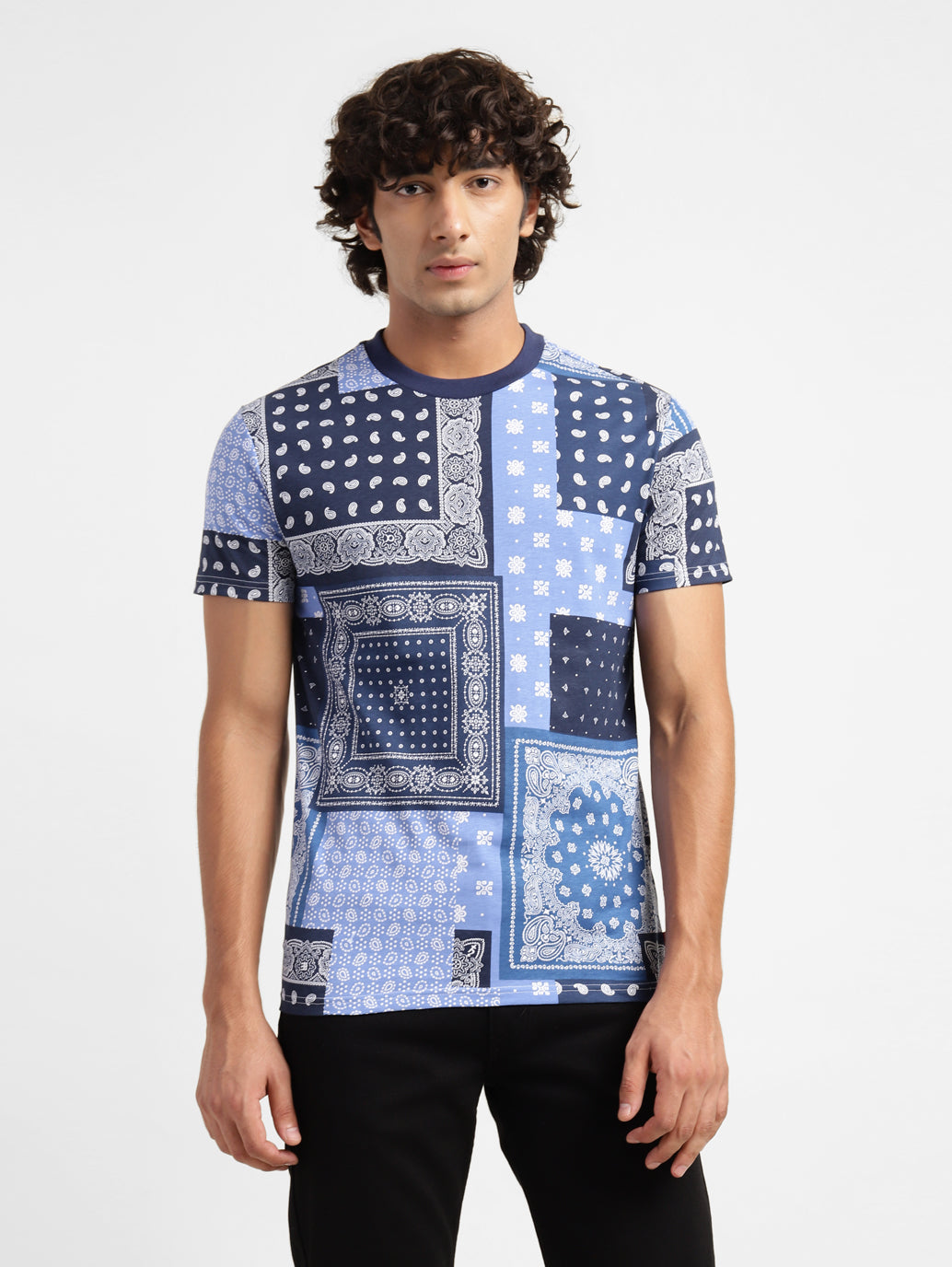 Men's Ethnic Motifs Slim Fit T-shirt