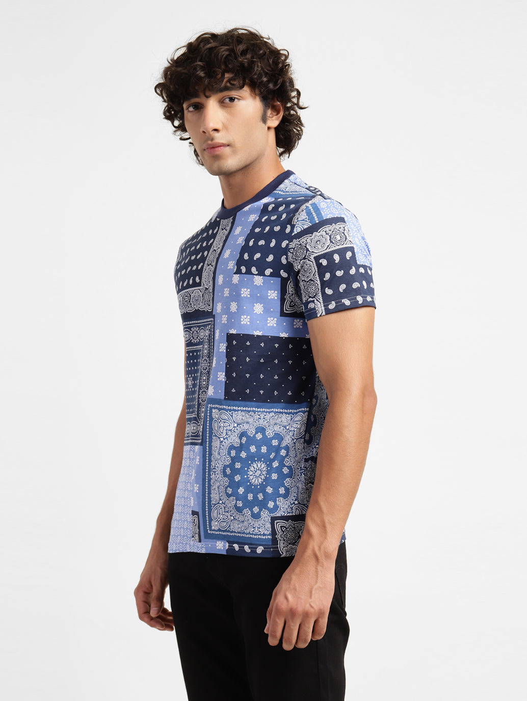 Men's Ethnic Motifs Slim Fit T-shirt