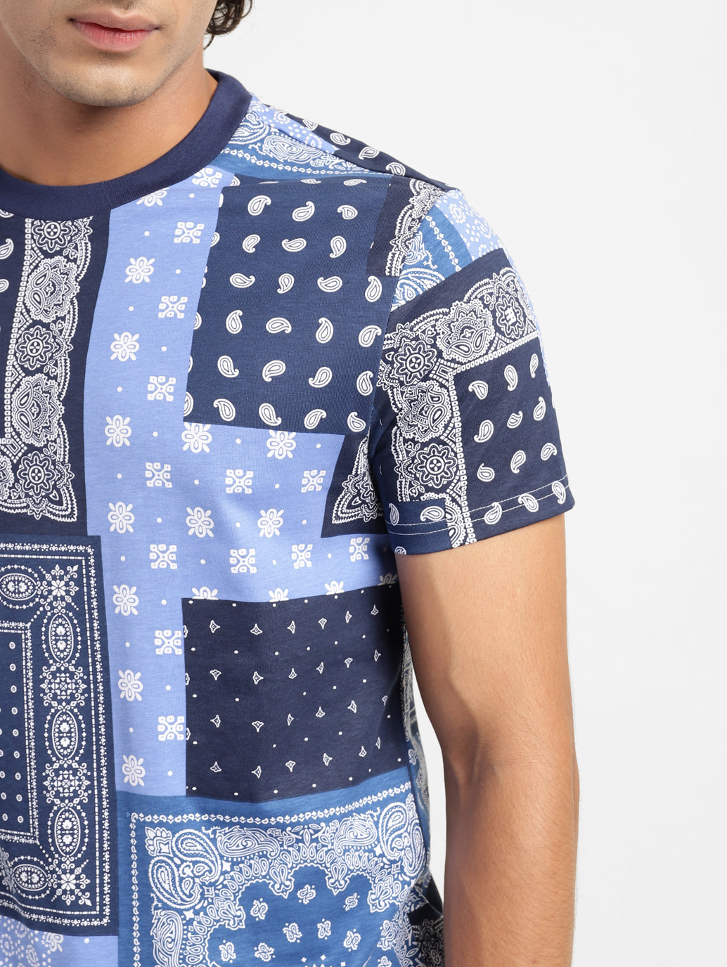 Men's Ethnic Motifs Slim Fit T-shirt