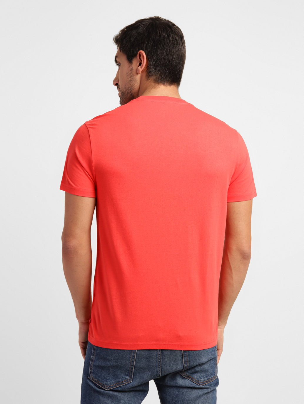 Men's Graphic Print Slim Fit T-shirt Red