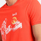 Men's Graphic Print Slim Fit T-shirt Red
