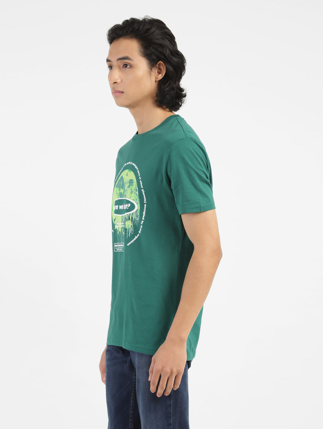 Men's Green Crew Neck T-Shirt