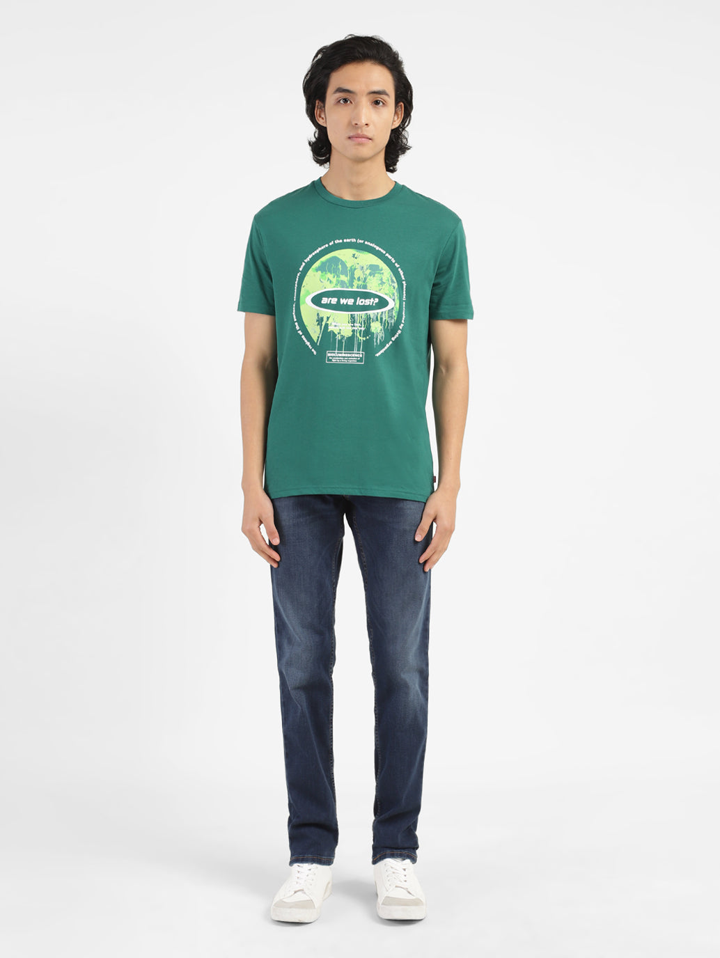 Men's Green Crew Neck T-Shirt