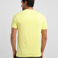 Men's Abstract Print Crew Neck T-shirt Yellow