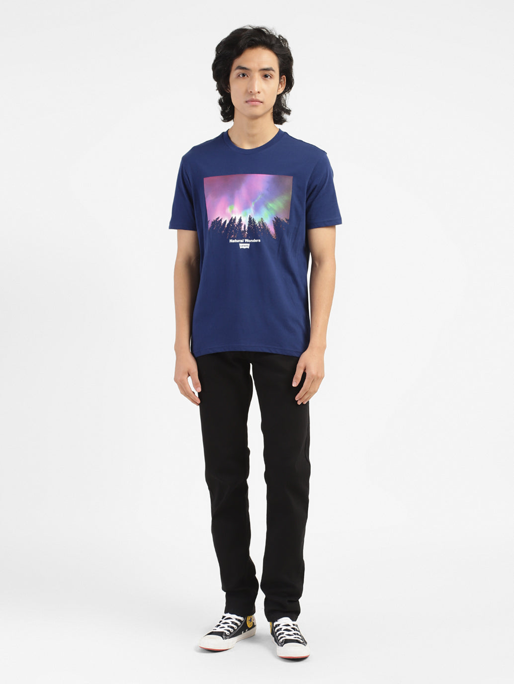 Men's Abstract Print Crew Neck T-shirt