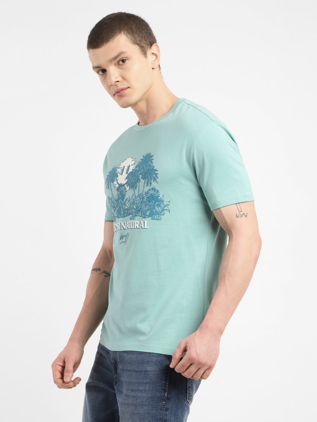 Men's Graphic Print Crew Neck T-shirt